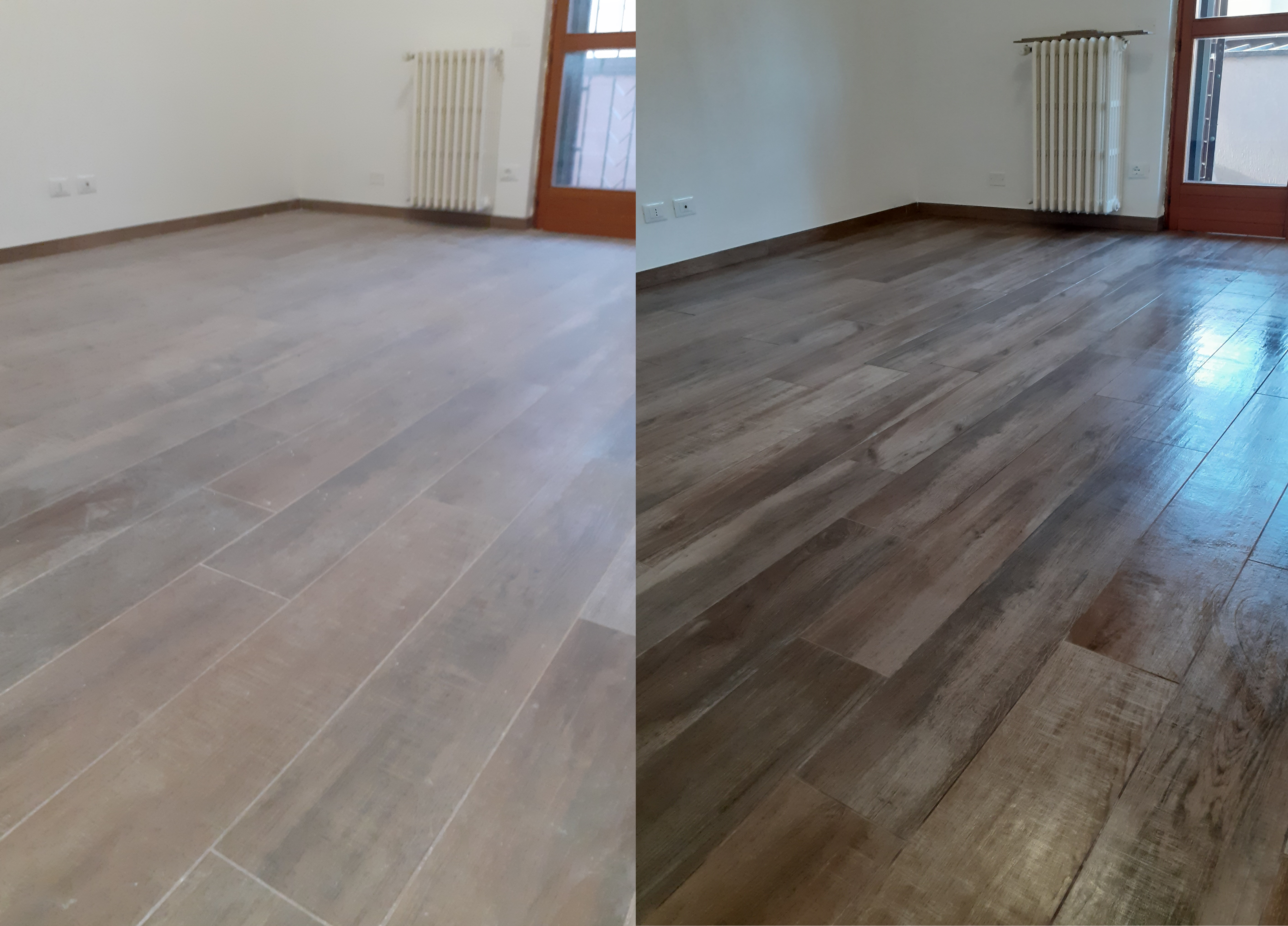 Parquet a spina - Prima e Dopo